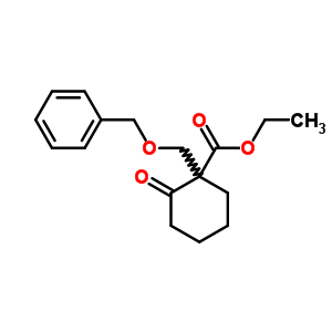 Cyclohexanecarboxylicacid, 2-oxo-1-[(phenylmethoxy)methyl]-, ethyl ester Structure,36370-29-3Structure