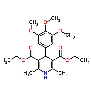 3,5-Pyridinedicarboxylic acid,1,4-dihydro-2,6-dimethyl-4-(3,4,5-trimethoxyphenyl)-,diethyl ester Structure,36422-60-3Structure