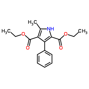 Diethyl 5-methyl-3-phenyl-1h-pyrrole-2,4-dicarboxylate Structure,3651-13-6Structure