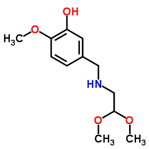 Phenol,5-[[(2,2-dimethoxyethyl)amino]methyl]-2-methoxy- Structure,36646-92-1Structure