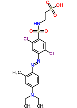 2-[[[2,5-Dichloro-4-[2-methyl-4-(diethylamino)phenylazo]phenyl ]sulfonyl ]amino]ethanesulfonic acid Structure,36783-07-0Structure