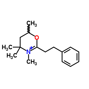 3,4,4,6-Tetramethyl-2-phenethyl-1-oxa-3-azoniacyclohex-2-ene Structure,36809-03-7Structure