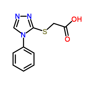 (4-Phenyl-4h-1,2,4-triazol-3-yl)thio]acetic acid Structure,3682-28-8Structure