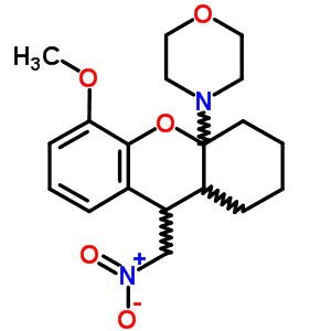 4-[5-Methoxy-9-(nitromethyl)-1,2,3,4,9,9a-hexahydroxanthen-4a-yl]morpholine Structure,36848-01-8Structure