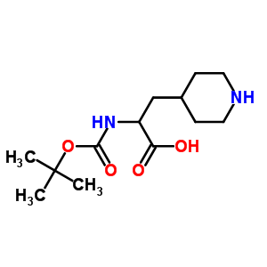 (2S)-2-(叔丁氧羰基氨基)-3-(4-哌啶基)丙酸結(jié)構(gòu)式_368866-13-1結(jié)構(gòu)式