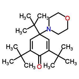 4-Morpholin-4-yl-2,4,6-tritert-butyl-cyclohexa-2,5-dien-1-one Structure,36897-05-9Structure