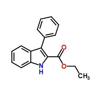 3-苯基-1H-吲哚-2-羧酸乙酯結(jié)構(gòu)式_37129-23-0結(jié)構(gòu)式