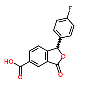 1-(4-Fluorophenyl)-1,3-dihydro-3-oxo-5-isobenzofurancarboxylic acid Structure,372941-51-0Structure