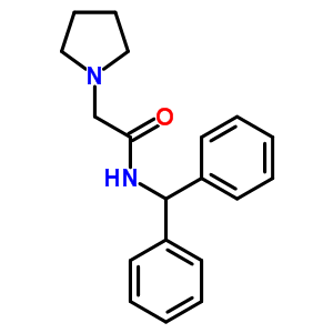 N-(diphenylmethyl)-1-pyrrolidineacetamide Structure,37390-27-5Structure