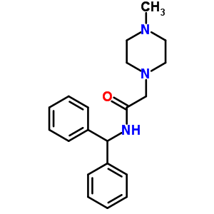 1-Piperazineacetamide,n-(diphenylmethyl)-4-methyl- Structure,37390-28-6Structure