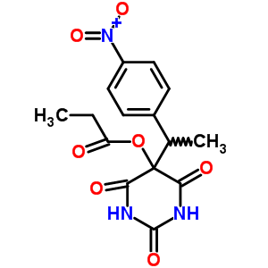 [5-[1-(4-Nitrophenyl)ethyl]-2,4,6-trioxo-1,3-diazinan-5-yl] propanoate Structure,37431-54-2Structure