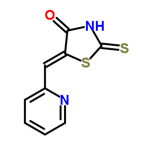 4-Thiazolidinone, 5-(2-pyridinylmethylene)-2-thioxo- Structure,3762-01-4Structure