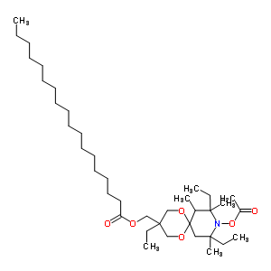 (9-Acetoxy-3,8,10-triethyl-7,8,10-trimethyl-1,5-dioxa-9-azaspiro[5.5]undec-3-yl)methyl stearate Structure,376588-17-9Structure