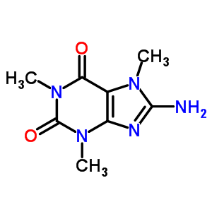 3,7-Dihydro-8-amino-1,3,7-trimethyl-1h-purine-2,6-dione Structure,37789-28-9Structure