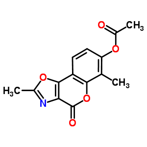 4H-[1]benzopyrano[3,4-d]oxazol-4-one,7-(acetyloxy)-2,6-dimethyl- Structure,3780-30-1Structure