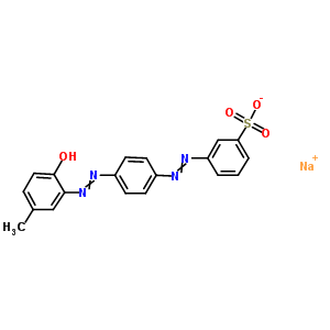 3-[[4-[(2-Hydroxy-5-methylphenyl)azo]phenyl ]azo]benzenesulfonic acid sodium salt Structure,37820-01-2Structure