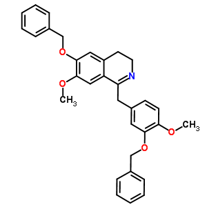 7-Methoxy-1-[(4-methoxy-3-phenylmethoxy-phenyl)methyl]-6-phenylmethoxy-3,4-dihydroisoquinoline Structure,37911-04-9Structure