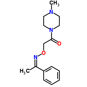 Acetophenone o-[(4-methylpiperazino)carbonylmethyl ]oxime Structure,38063-86-4Structure