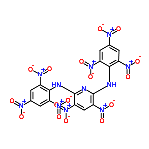 2,6-Bis,bis(picrylamino)-3,5-dinitropyridine Structure,38082-89-2Structure