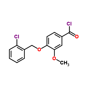 4-[(2-Chlorobenzyl)oxy]-3-methoxybenzoyl chloride Structure,381205-83-0Structure