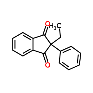 2-乙基-2-苯基-茚-1,3-二酮結(jié)構(gòu)式_3817-97-8結(jié)構(gòu)式