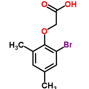 (2-Bromo-4,6-dimethylphenoxy)acetic acid Structure,38206-98-3Structure