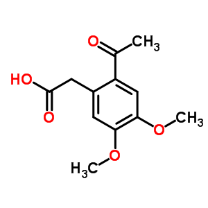 (2-Acetyl-4,5-dimethoxyphenyl)acetic acid Structure,38210-84-3Structure