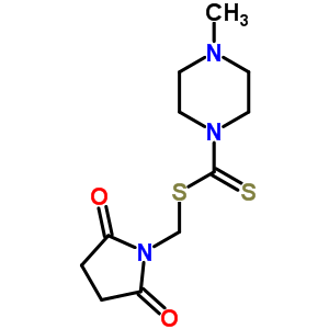 (2,5-Dioxopyrrolidin-1-yl)methyl 4-methylpiperazine-1-carbodithioate Structure,38221-41-9Structure