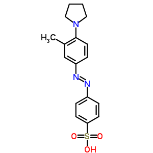 4-[[3-Methyl-4-(1-pyrrolidinyl)phenyl ]azo]benzenesulfonic acid Structure,38233-66-8Structure