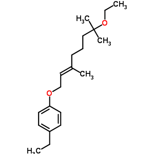 (E)-7-ethoxy-1-(4-ethylphenoxy)-3,7-dimethyl-oct-2-eneStructure,38236-96-3Structure (E)-7-ethoxy-1-(4-ethylphenoxy)-3,7-dimethyl-oct-2-ene Structure,38236-96-3Structure