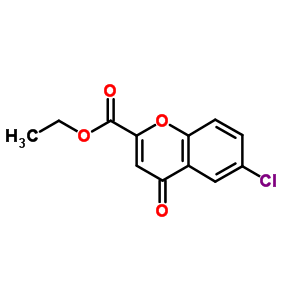 6-氯-4-氧代-色烯-2-羧酸乙酯結(jié)構(gòu)式_38322-69-9結(jié)構(gòu)式