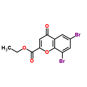 6,8-二溴-4-氧代-色烯-2-羧酸乙酯結(jié)構(gòu)式_38322-71-3結(jié)構(gòu)式