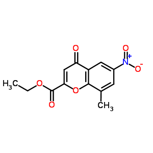 Ethyl 8-methyl-6-nitro-4-oxo-chromene-2-carboxylate Structure,38322-76-8Structure