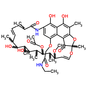 利福霉素 B 乙酰胺結(jié)構(gòu)式_38327-40-1結(jié)構(gòu)式