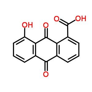 1-Anthracenecarboxylicacid, 9,10-dihydro-8-hydroxy-9,10-dioxo- Structure,38366-35-7Structure