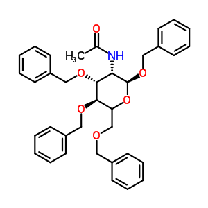 Benzyl 2-acetamido-3,4,6-tri-o-benzyl-2-deoxy-alpha-d-glucopyranoside Structure,38416-56-7Structure