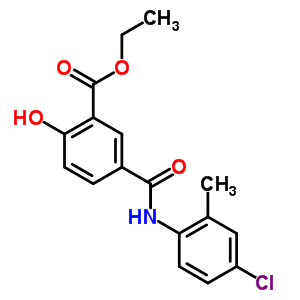 Ethyl 5-(((4-chloro-2-methylphenyl)amino)carbonyl)-2-hydroxybenzoate Structure,38507-94-7Structure