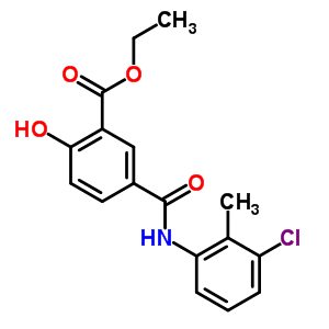 Ethyl 5-[(3-chloro-2-methyl-phenyl)carbamoyl ]-2-hydroxy-benzoate Structure,38507-95-8Structure