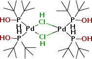 Dihydrogen di-mu-chlorotetrakis(di-tert-butylphosphinito-kp)dipalladate(2-) Structure,386706-31-6Structure