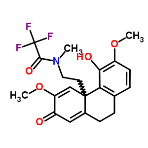 Acetamide,n-[2-(9,10-dihydro-5-hydroxy-3,6-dimethoxy-2-oxo-4a(2h)-phenanthrenyl)ethyl]-2,2,2-trifluoro-n-methyl- Structure,38726-49-7Structure