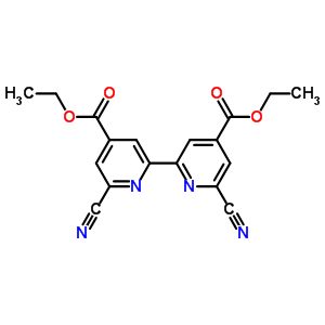 Diethyl 6,6’-dicyano-2,2’-bipyridine-4,4’-dicarboxylate Structure,387869-03-6Structure