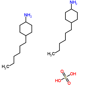 Cyclohexanamine, 4-hexyl-, sulfate (2:1) Structure,38792-99-3Structure