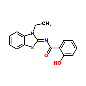 N-(3-ethylbenzothiazol-2-ylidene)-2-hydroxy-benzamide Structure,39083-99-3Structure