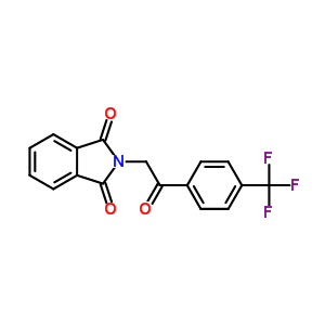 2-[2-氧代-2-[4-(三氟甲基)苯基]乙基]異吲哚-1,3-二酮結(jié)構(gòu)式_391-10-6結(jié)構(gòu)式