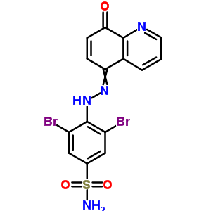 3,5-Dibromo-4-[2-(8-oxoquinolin-5-ylidene)hydrazinyl]benzenesulfonamide Structure,39150-44-2Structure