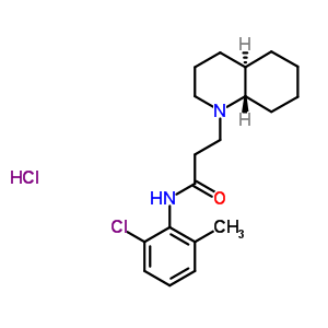 3-[(4aR,8aS)-3,4,4a,5,6,7,8,8a-八氫-2H-喹啉-1-基]-N-(2-氯-6-甲基苯基)丙酰胺鹽酸鹽結(jié)構(gòu)式_39489-94-6結(jié)構(gòu)式