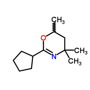 4H-1,3-oxazine,2-cyclopentyl-5,6-dihydro-4,4,6-trimethyl- Structure,39576-00-6Structure