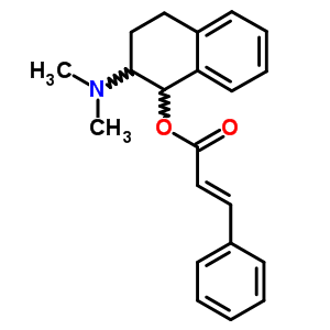 2-Propenoic acid, 3-phenyl-, 2-(dimethylamino)-1,2,3, 4-tetrahydro-1-naphthalenyl ester, hydrochloride, cis- Structure,39787-68-3Structure