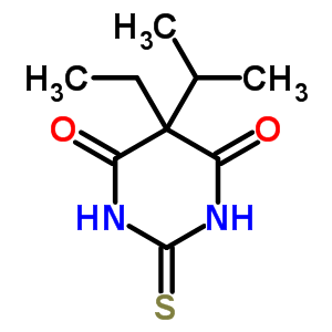 4,6(1H,5h)-pyrimidinedione, 5-ethyldihydro-5-(1-methylethyl)-2-thioxo-(9ci) Structure,39847-06-8Structure