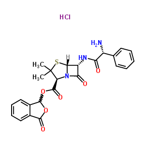 鹽酸酞氨西林結(jié)構(gòu)式_39878-70-1結(jié)構(gòu)式